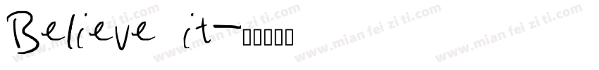 Believe it字体转换